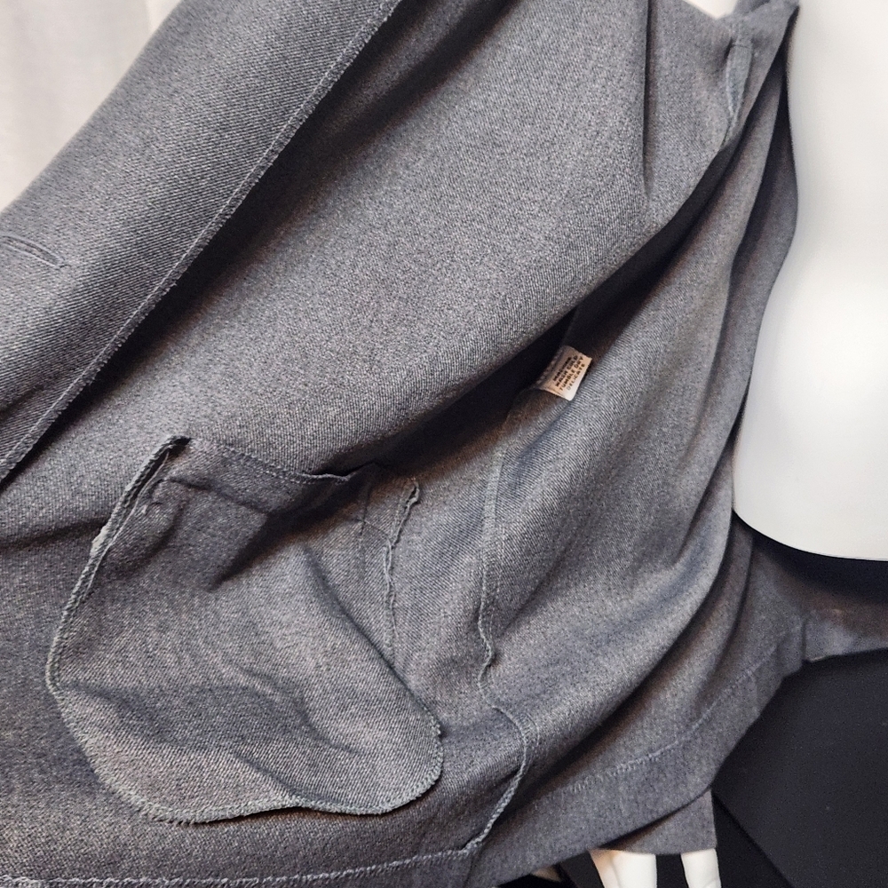 Neutral Gray Blazer Solid Gray 1 Button Style Siz… - image 7